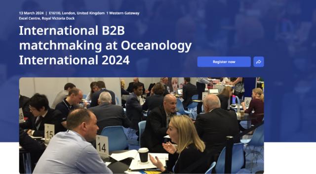 International B2B matchmaking at Oceanology 2024